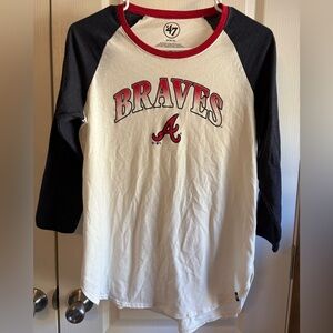 47 Braves Raglan Shirt - Black and White